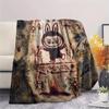 Labubu Print Flannel Blanket, Ultra Soft High Quality All Seasons Warm Throw, Home Decor Cozy Blanket, Perfect Christmas Gift