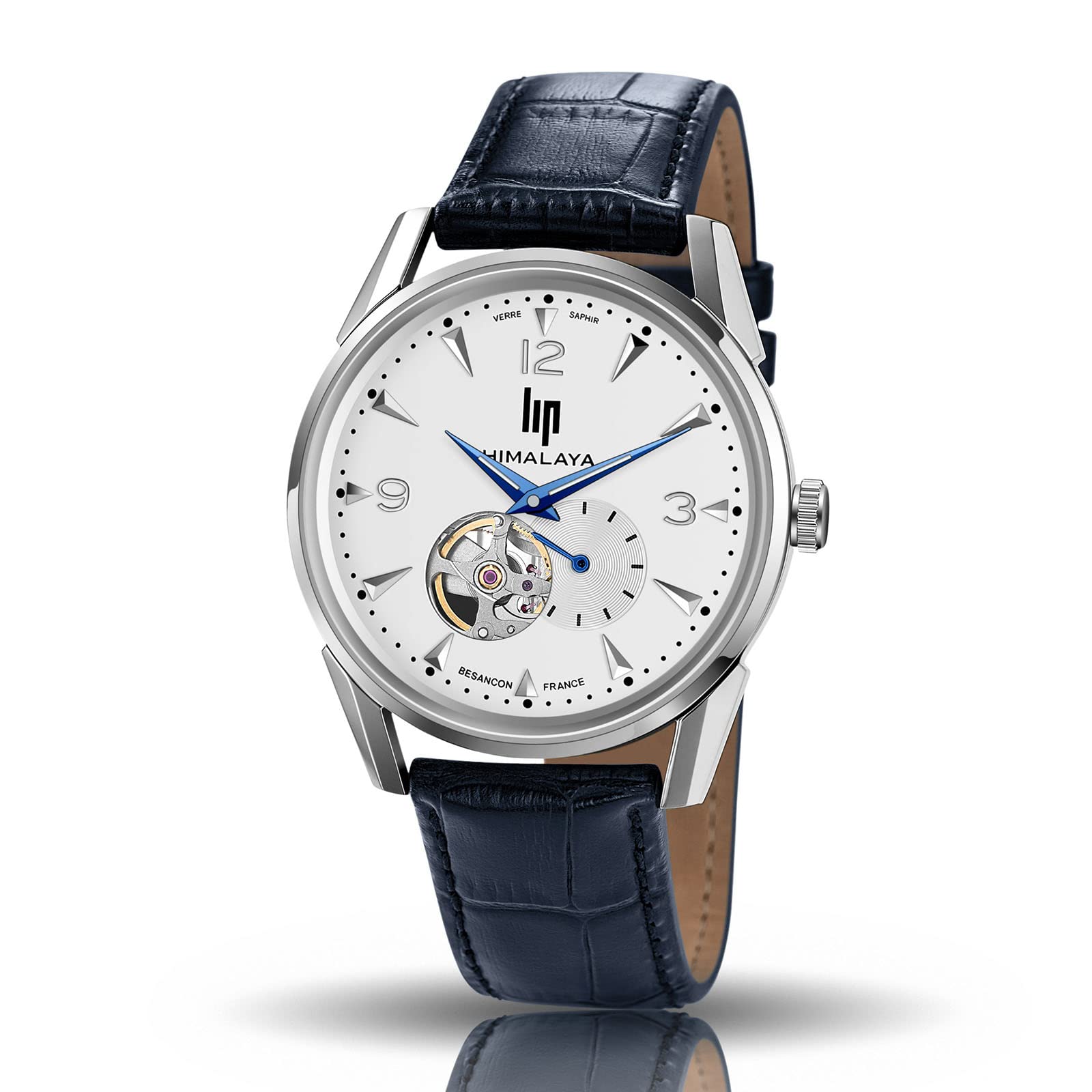 

Авторизований дистриб’ютор Губний годинник lip671255 Himalaya 40MM Beating Heart Automatic Silver Crocodile Dark Blue Leather [LIP] чоловічі