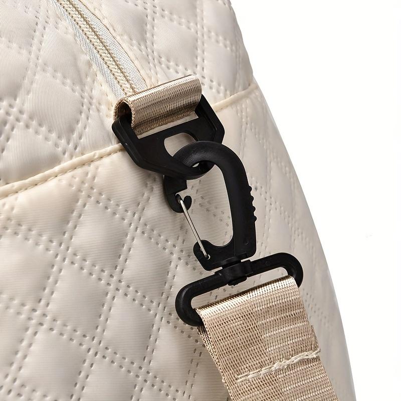 Lightweight Argyle Pattern Luggage Bag, Large Capacity Travel Duffle Bag, Portable Overnight Bag