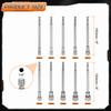 3-15pcs Nut Driver Drill Bit Set 5.5-19mm Metric Impact Socket 1/4" Hex Shank 6" (150mm) Extra Long Magnetic 6-Point Sockets