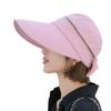 Beach Ladies Cycilng Big Brim Travel Empty Top Removable Sun Hat Women Cap Bucket Hat Fisherman Hat