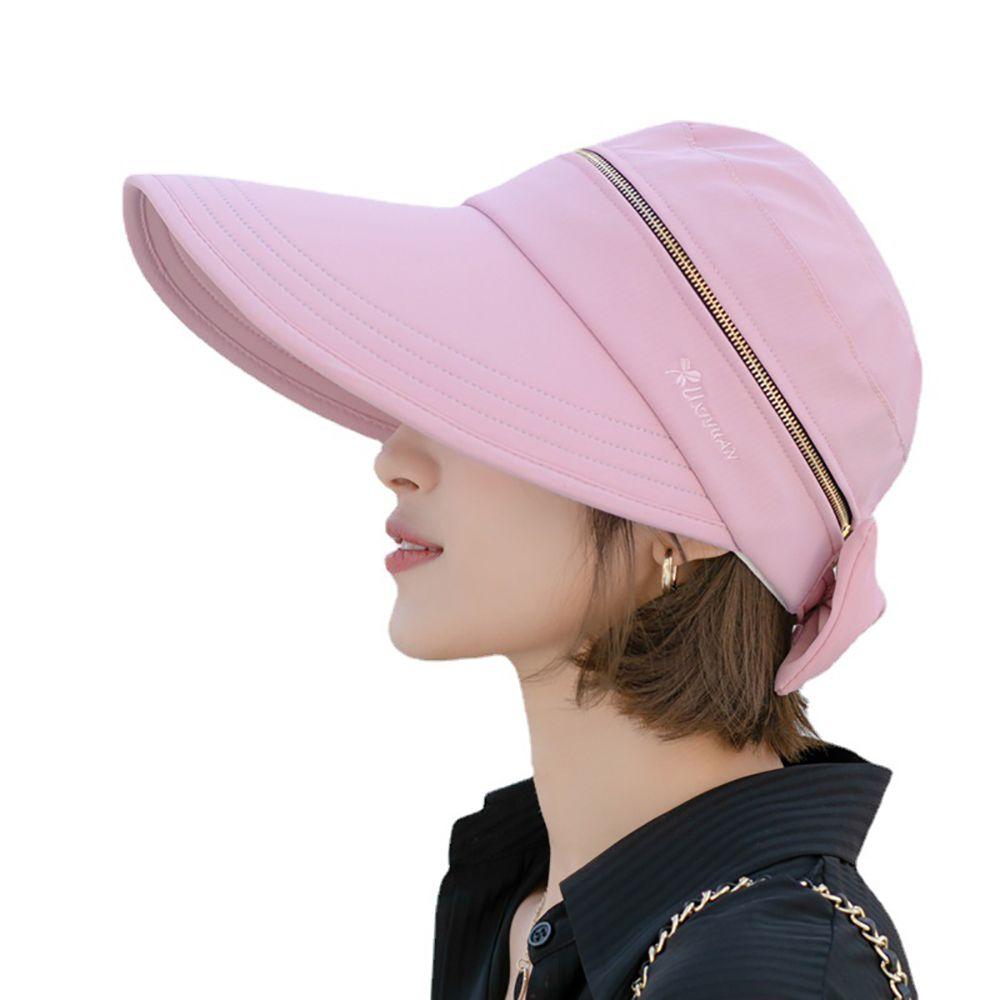 Beach Ladies Cycilng Big Brim Travel Empty Top Removable Sun Hat Women Cap Bucket Hat Fisherman Hat