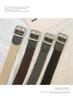 Unisex Korean Style Canvas Belt with Elastic Waistband and Pin Buckle