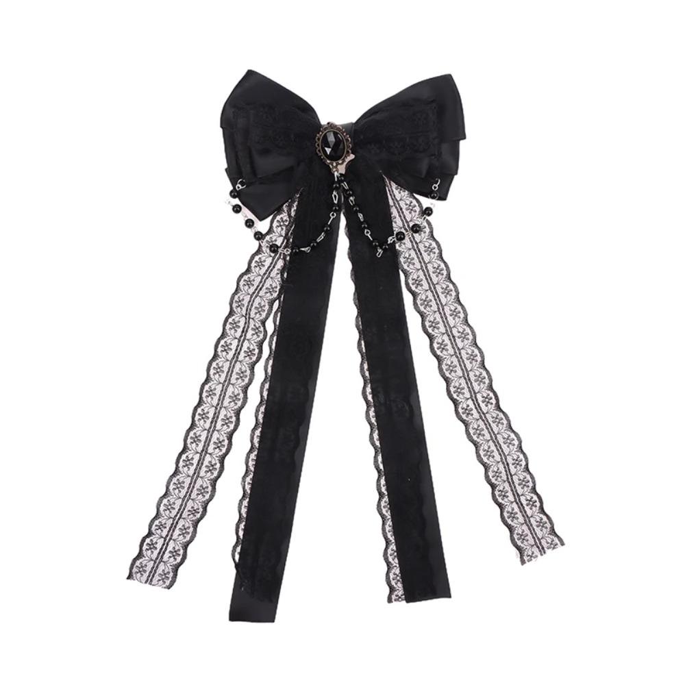 White Girls Hair Ornament Lace Bow Cosplay Headdress Cute Lolita Hair Clip  Hair Accessories