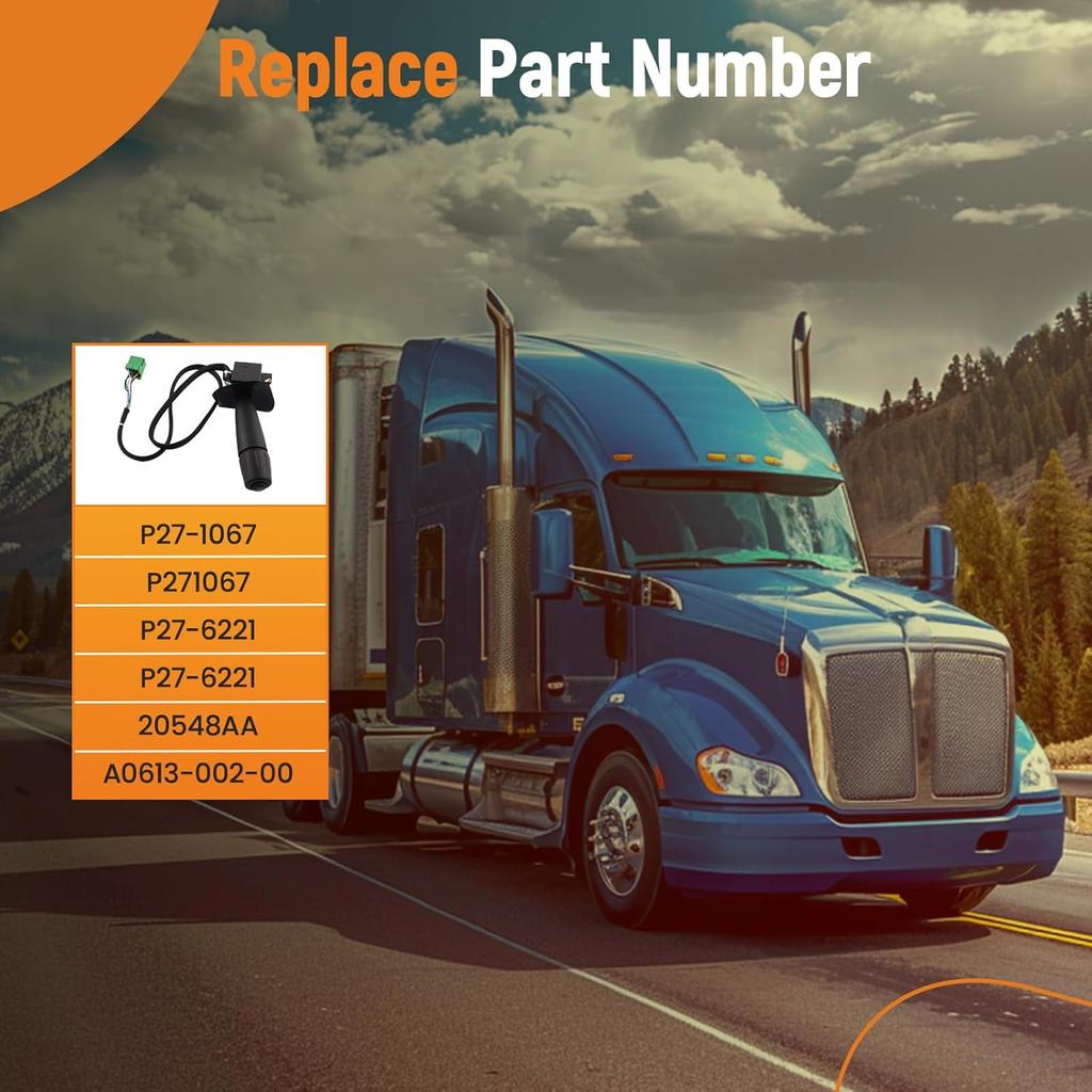 maXpeedingrods Turn Signal Switch with 8-Wire for Kenworth & Peterbilt - Replace P271067, P27-1067, P27-6221, 20548AA, A0613-002-00