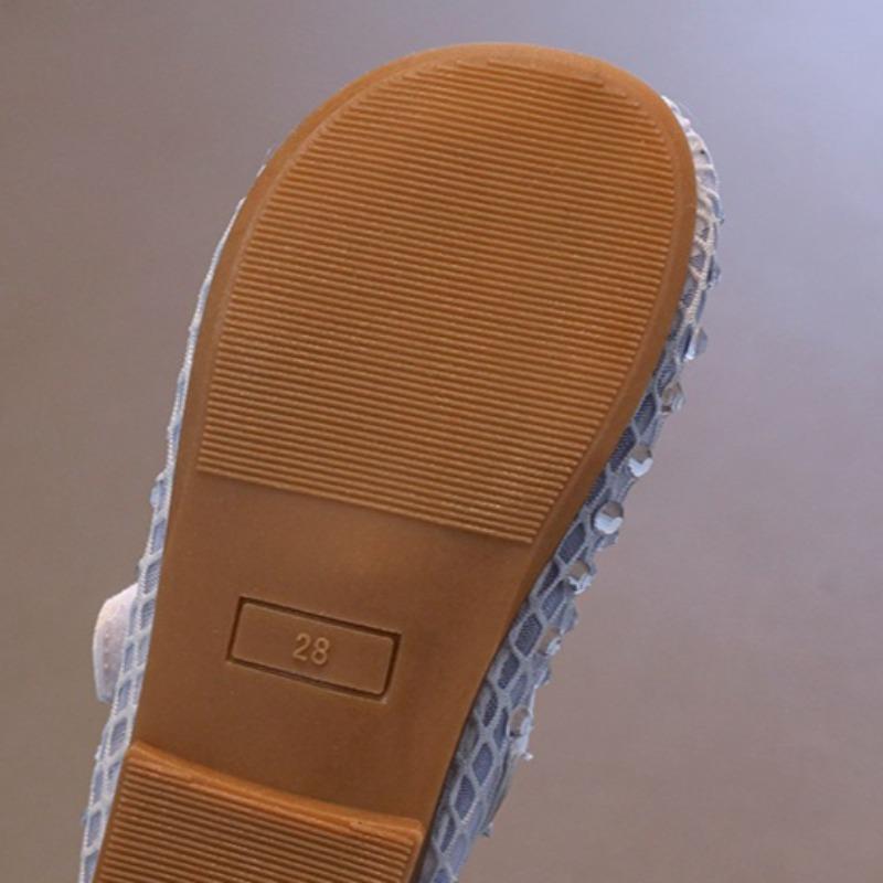 Kids Girls Fragrant Style Flat Shoes, Spring Summer Crystal Shallow Mouth Princess Casual Loafers
