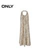ONLY 2025 Spring Halter Neck Backless Printed Long Dress