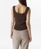 MUSINSA STANDARD WOMAN Women'S Ribbed V-Neck Knit Sleeveless Top [Brown]