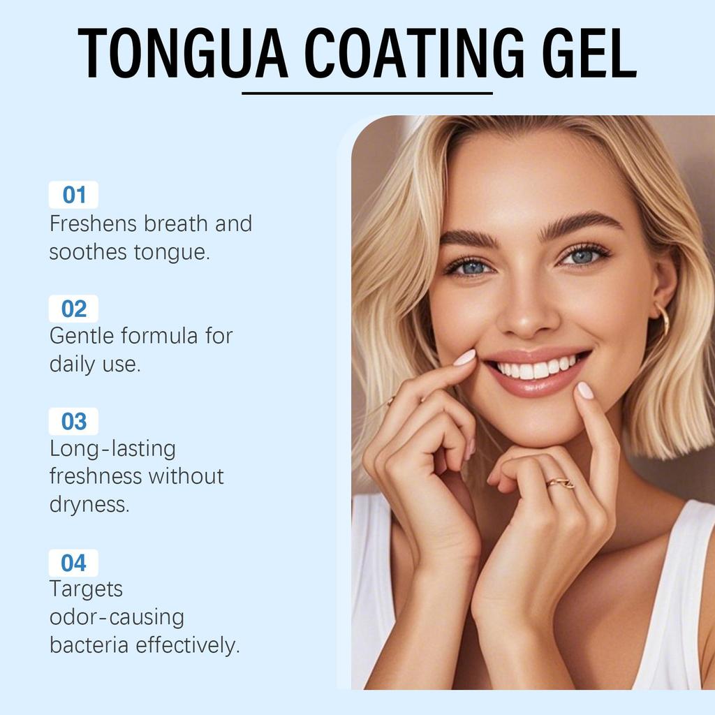 Oralhoe Tongue Cleaning Gel with Tongue Scraper, Long Lasting Fresh Breath, Fights Bad Breath, Oral Hygiene Product, Tongue Cleaner 45g