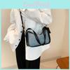 Chic Ins Style Color-block Shoulder Bag 2024 Street Fashion Pu Crossbody Bag With Stitching Details Trendy Design