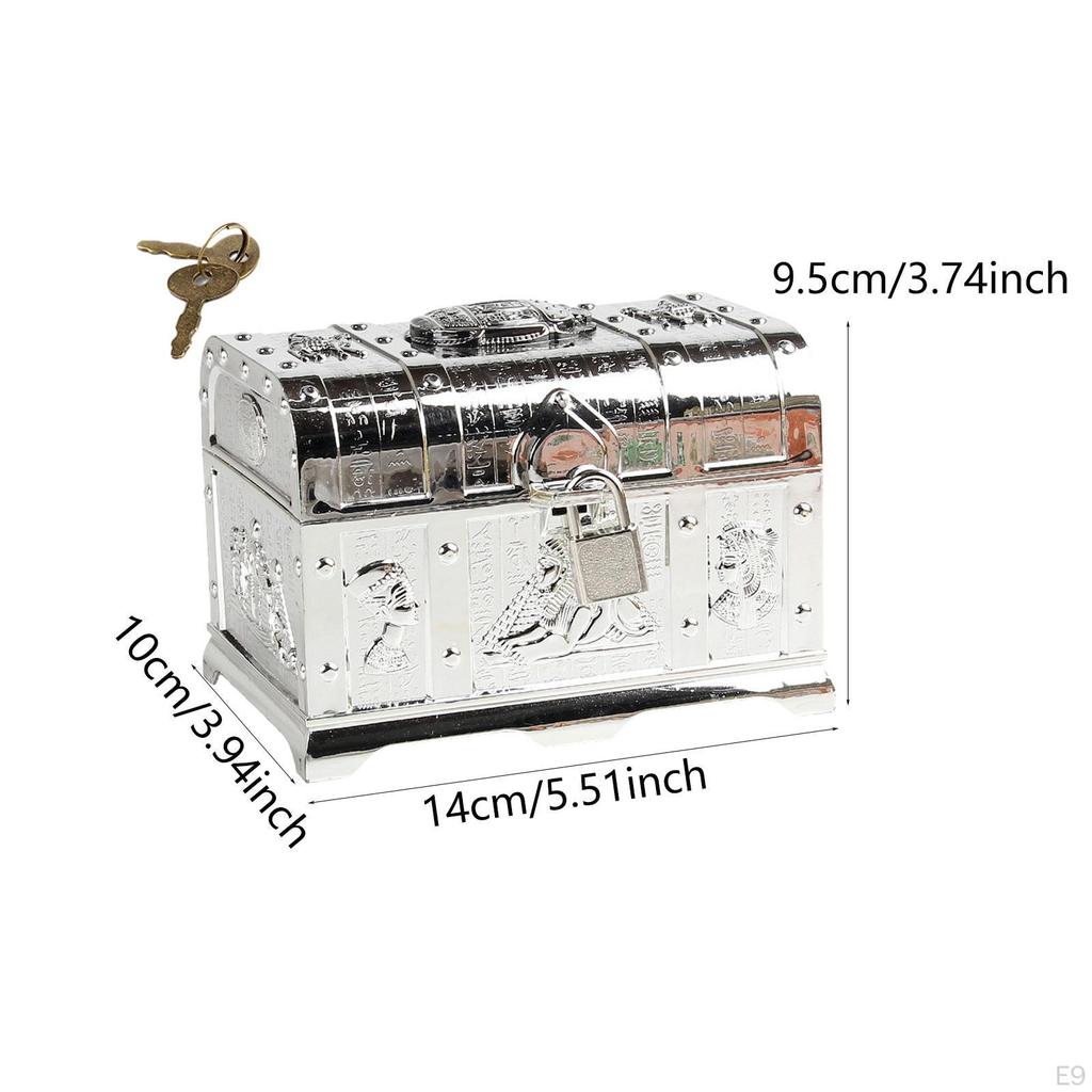 Treasure Chest Box for Kids Adventurous with Lock Pirate Halloween