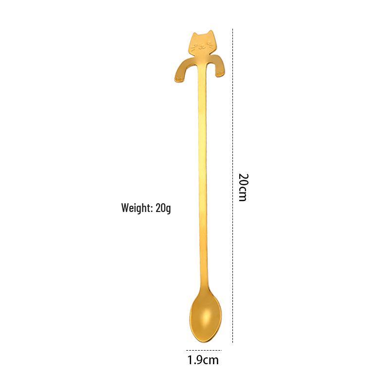 304 Stainless Steel Cat-Shaped Coffee Stirring Spoon