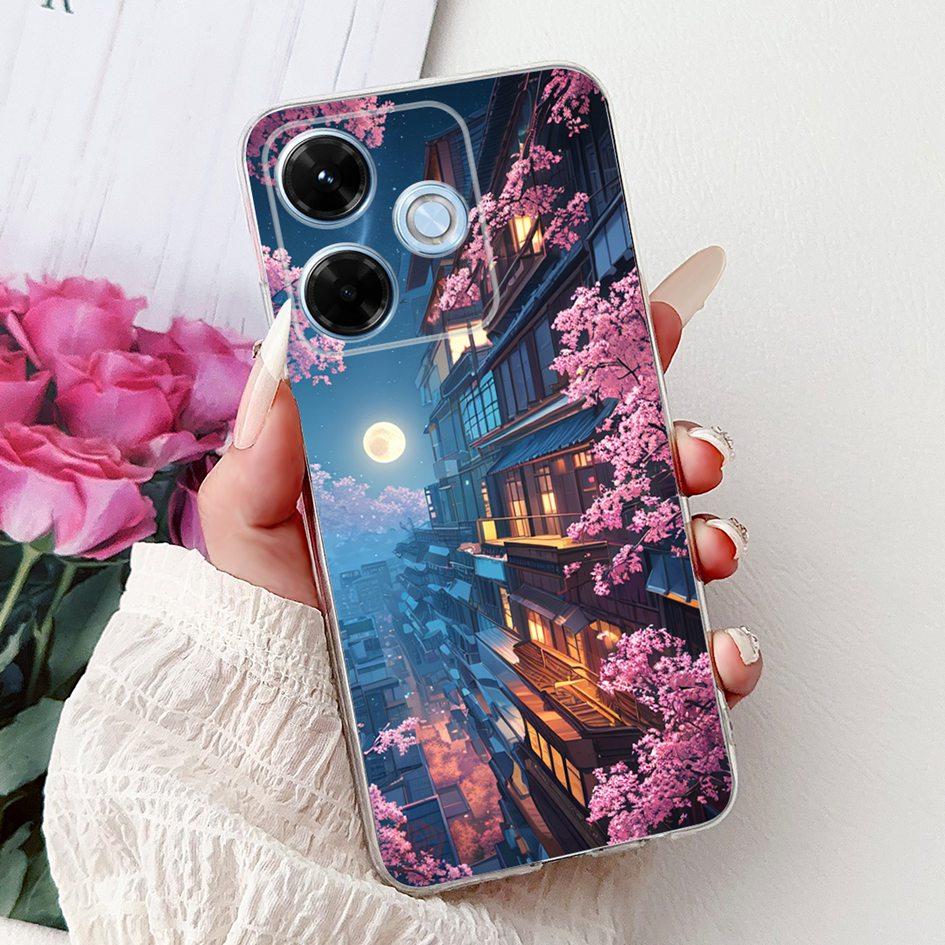 New For Xiaomi Redmi 13x 4G Case Cute Cartoon Panda Machine Flower TPU Soft Silicone Cover For Xiomi Redmi 13X Shockproof Bumper
