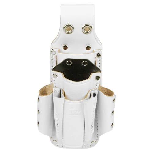 SK11 Hard White Leather Tool Case, 7-Holder, SHWL-3, White