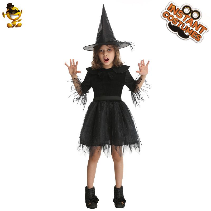 Children's little witch costume, halloween ghost festival cosplay witch costume stage performance costume