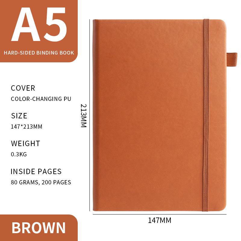 "Quaderno A5 Rigido con Cinturino in PU, LOGO Personalizzabile, Design Fresco e Semplice"