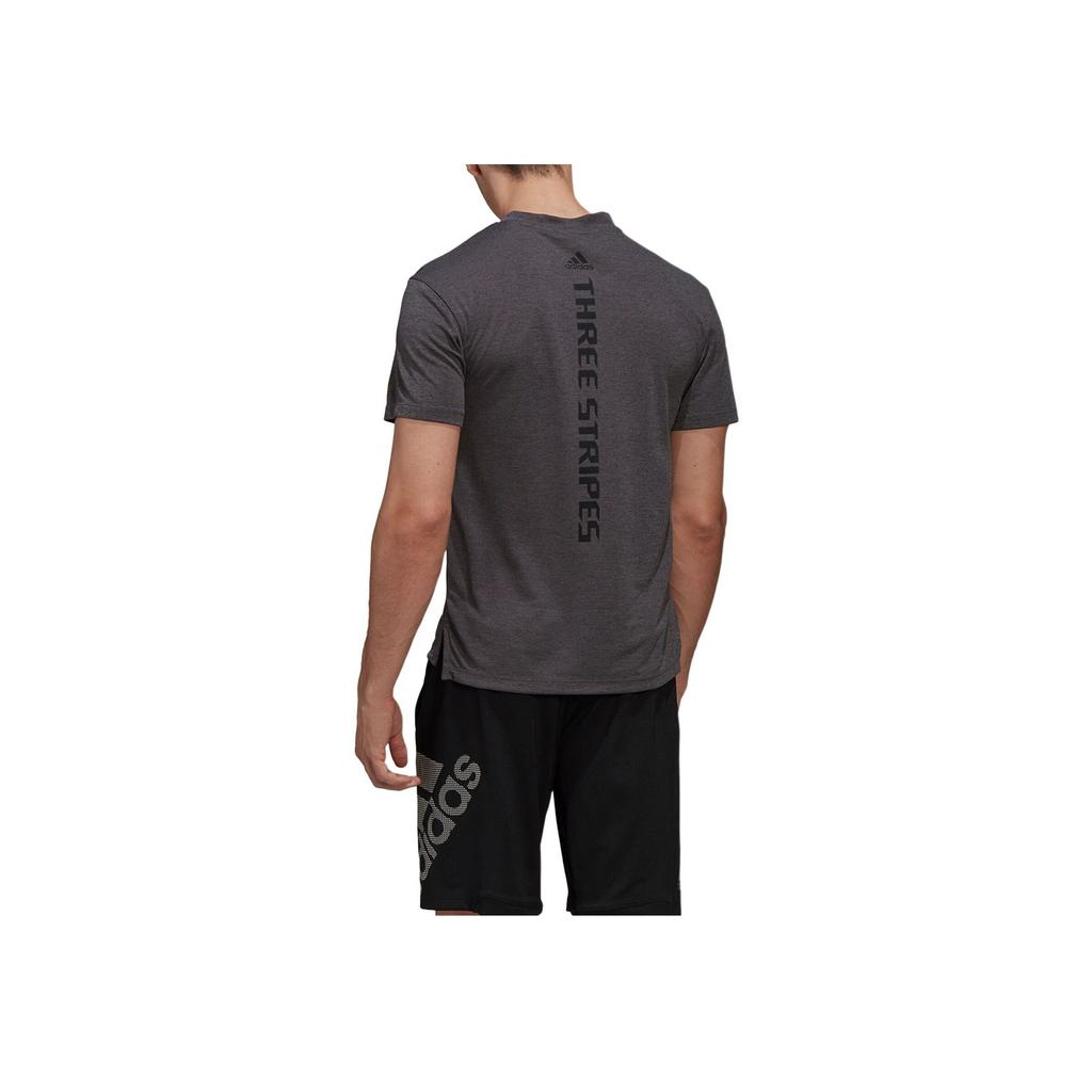 Adidas 3-Bar Tech Tee Logo Sport Short Sleeve Men Tops Black GR7102