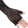 Gothic Halloween Gloves Lolita Mesh Mitten Fashion Spider Web Gloves  Cosplay