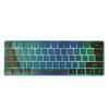Gaming Keyboard USB 61 Keys Contrast Color RGB Light Key Line Separation Mechanical Wired Keyboard for   Games