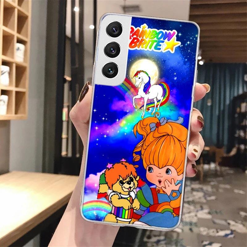 

R-Rainbow Cute Brite Silicon Phone Case For Samsung Galaxy S23 S24 S25 Ultra S21 Plus S20 FE S22 S10 + Edge Cover Funda Galaxy S Samsung S10 Plus