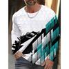 Simple Men's Sports Quick-drying Long-sleeved T-shirt 3D Printing High-definition New Sports Men's Autumn Casual Round Neck Tops