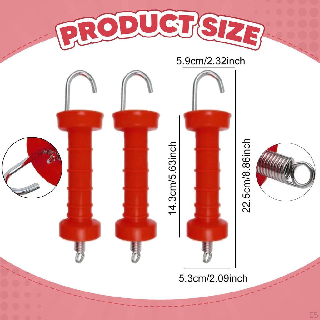 5 Pieces Electric Fence Gate Handle Insulators Ranch Accessories Replace Parts