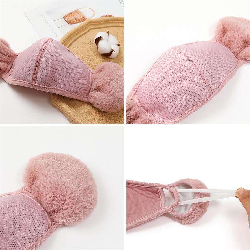 Winter Warm Face Mask with Earmuffs Windproof Motorcycle Cycling Ski Mask Women Men Hiking Riding Masks Sports Thermal Headwear