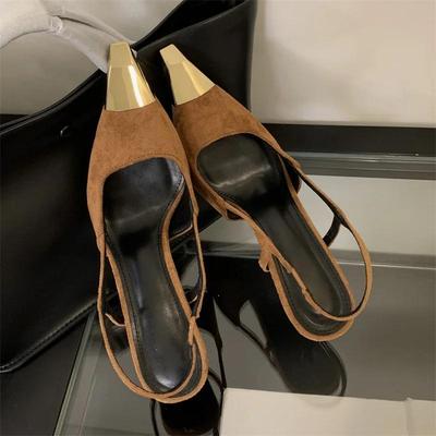 Street Style Pumps da Donna a Punta Moda Slingback Tacchi Alti Sottili Eleganti Spogliarellista Ballo di Fine Anno Sandali Scarpe da Donna