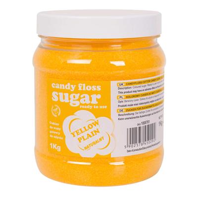 Farbzucker für Zuckerwatte gelb natürlicher Zuckerwattegeschmack 1kg