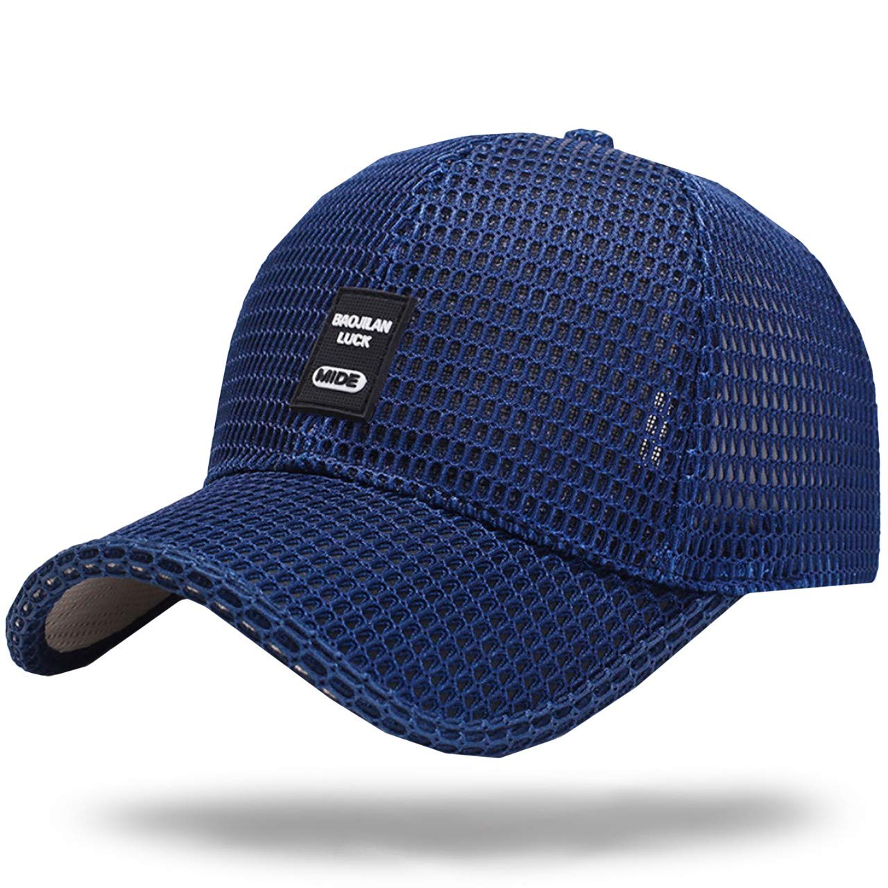 

WHITE FANG Hat Mesh Cap Logo Golf Running Sports Men Women CA223 (02.Navy)