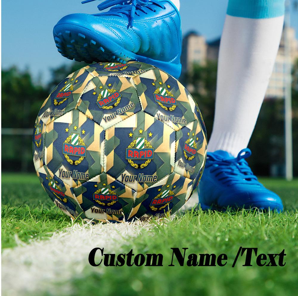 Size 5 Football Custom Name Text, Outdoor Training Soccer BallRapid Wien FC