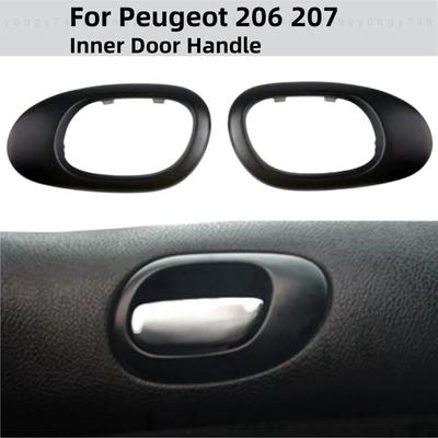 ABS Plastic Cars Styling Accessories Tools Inner Door Handle Matte Black For Peugeot 206 207 Door Handle Trim Strip