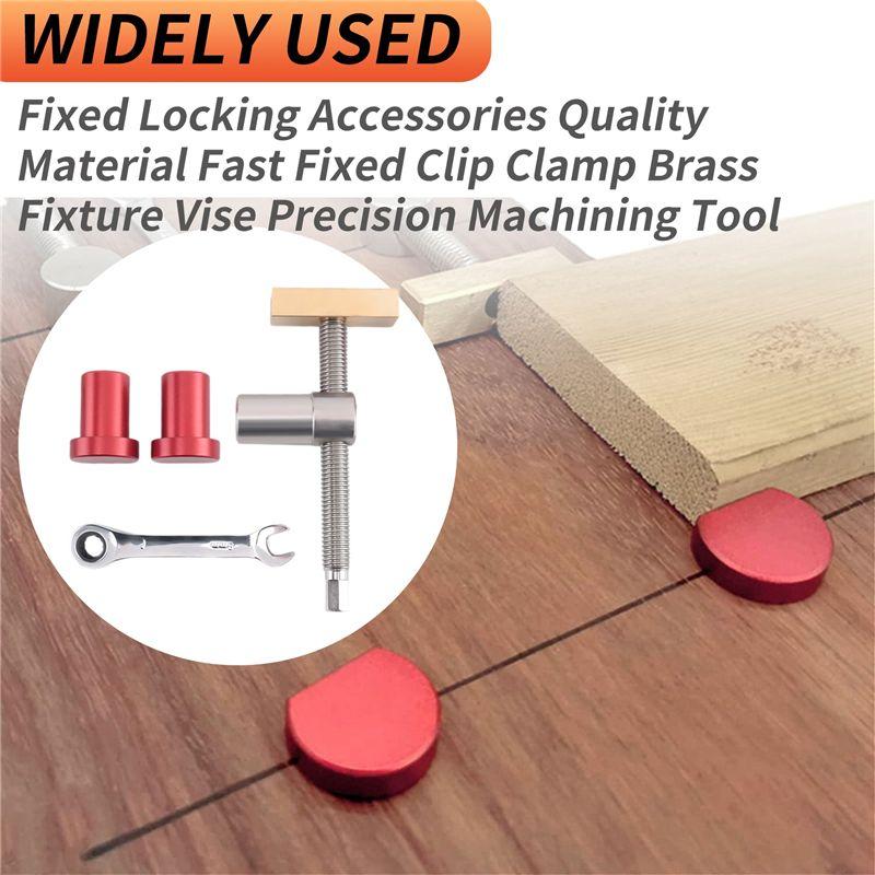 Feb.Woodworking Bench Dog Clamps With Bench Dog Stop Sets, Clip Clamp Fixture Vise Benches Joinery Carpenter Tools