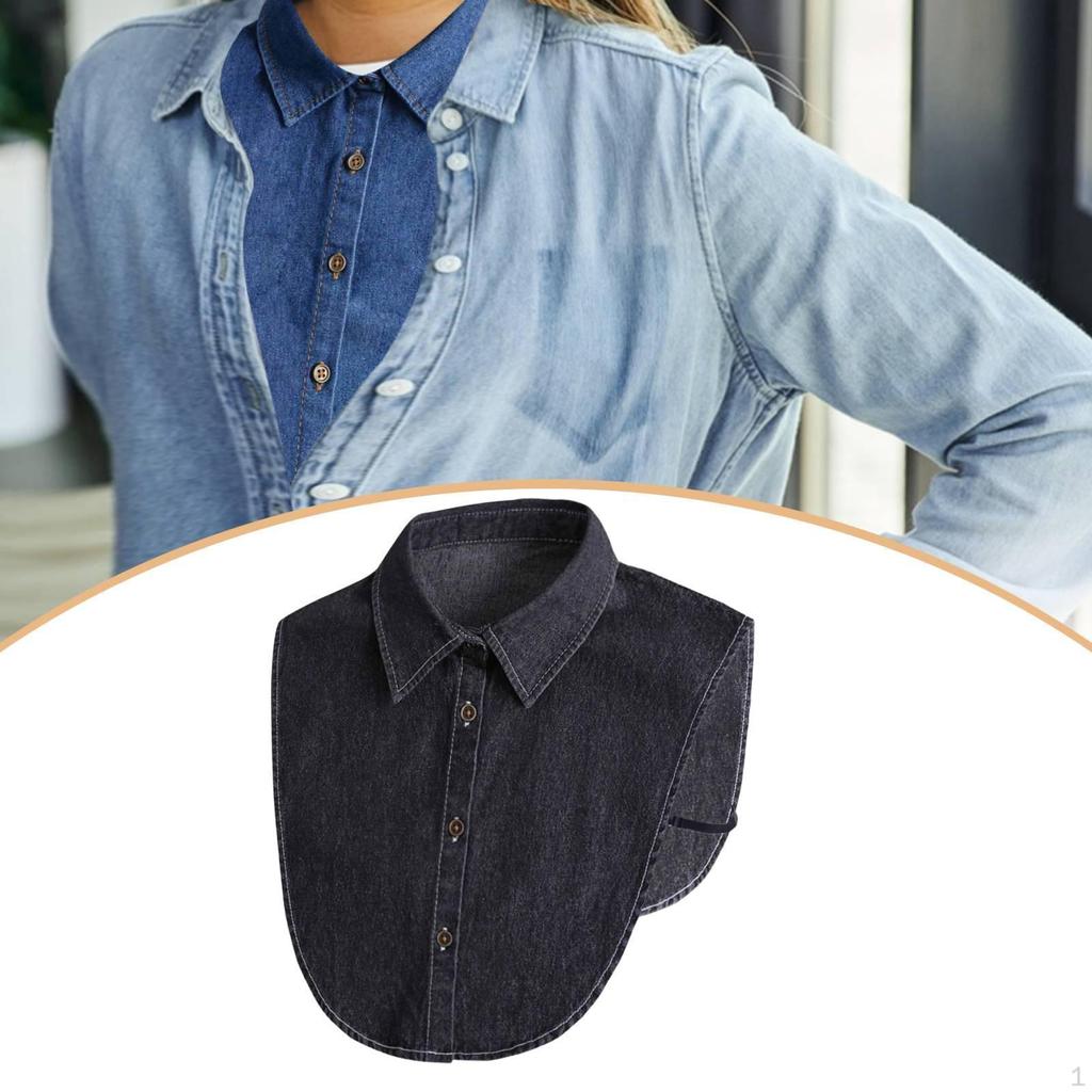 Fake Neckband Detachable Accessories Elegant Adjustable for Shirts Knits Dresses