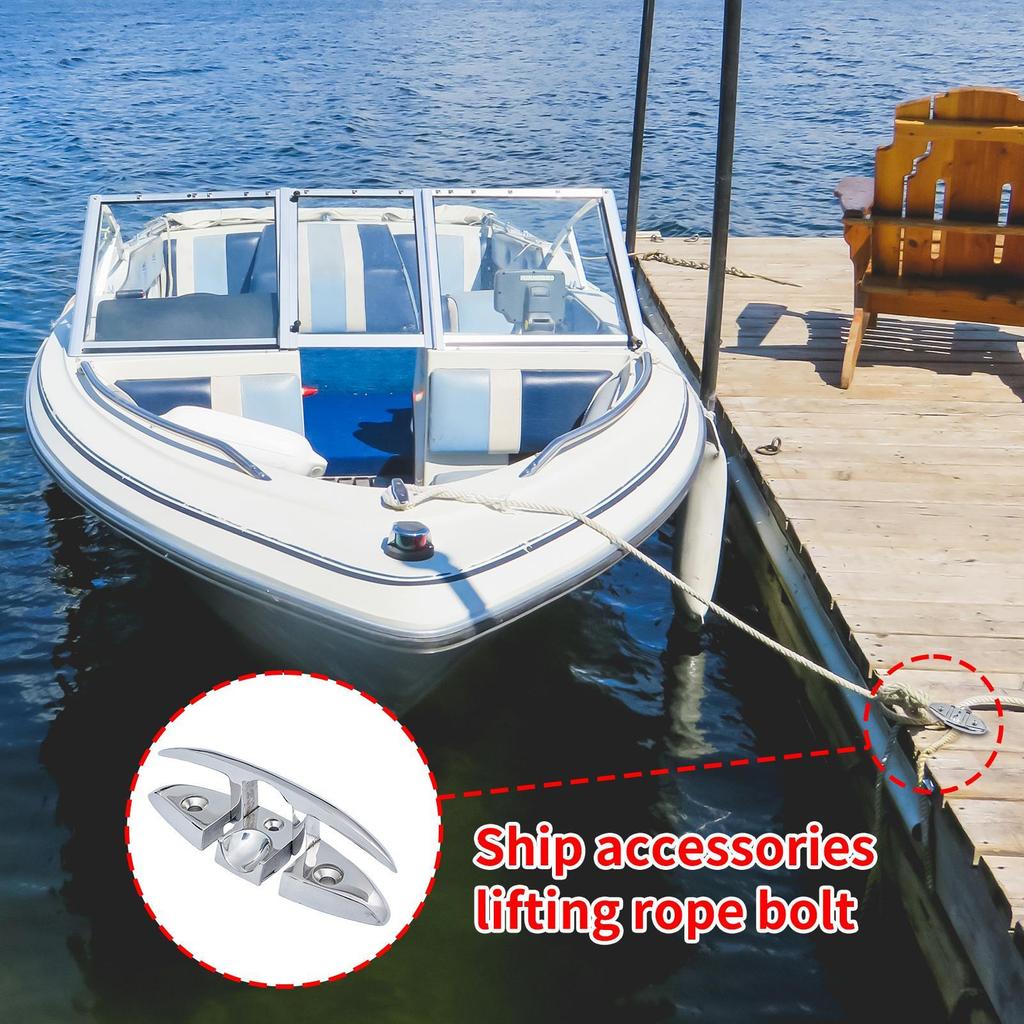 Marine Lift Rope Bolt Heavy Duty Precision Hardware Pull Up Boat Cleat for Sailboats Kayak Outdoor Sports Fishing Hulls