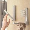 1PCS Multi-Function Home Accessories Foldable Clothes Hanger Drying Rack No Punching Required Suit Bathroom Door Plastic Organizer Storage