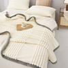 Soft Plush Throw Blanket Office Nap Sofa Bed Lightweight Warm Coral Fleece Single Person All Season