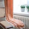 Terylene Cotton Semi-blackout Curtain Finished Embroidery Solid Color Living Room Kitchen Valance Bedroom Home Decoration