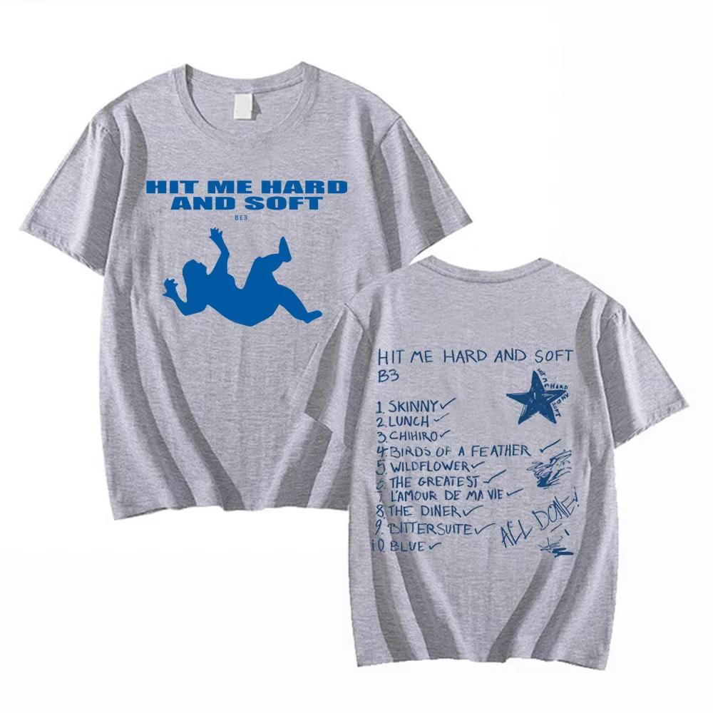 Billie Hit Me Hard And Soft Tshirt Cotton High Quality Teen Y2k Pastel Kawaii Harajuku Tshirt Graph