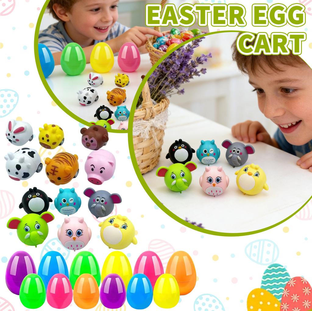 Confezione da 12 Uova di Pasqua Pre-riempite Con , Uova di Pasqua di Plastica da 2,5 Pollici Riempiti con Giocattoli Per Cacce alle Uova, Riempimento di Cesti, Regali per Feste di Pasqua