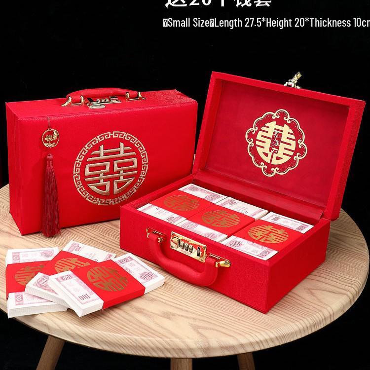 

Engagement Gift Box: Bride Price and Jewelry Holder, Betrothal Money Box - 100,000 Hongna Edition Includes Money Sleeves