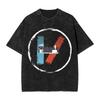 2026 Hot Sale Twenty One Pilots Woman Men Washed Hot Stamping Print T-Shirt,Harajuku Cotton Tshirt Band Men's Summer Short Sleeve Tees Casual Top