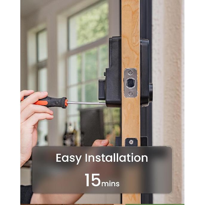 DESLOC Inteligentny Zamek do Drzwi B200, Inteligentny Zamek Zasuwkowy, Inteligentny Zamek do Drzwi Bezkluczykowy, Inteligentny Zamek z Odciskiem Palca, Inteligentne Zamki do Drzwi Wejściowych, Sterowanie Aplikacją,