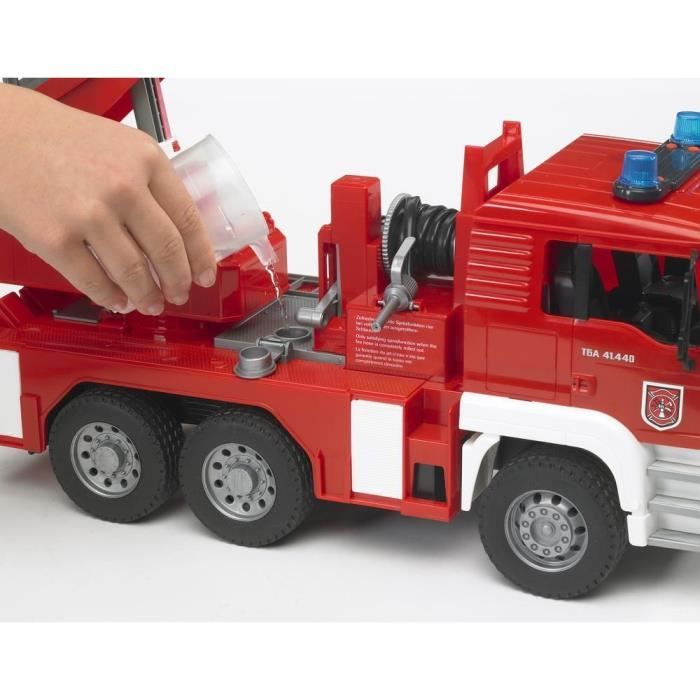Toy - BRUDER - MAN TGA Fire Truck with Ladder and Water Pump - Red - For Children from 4 Years Old