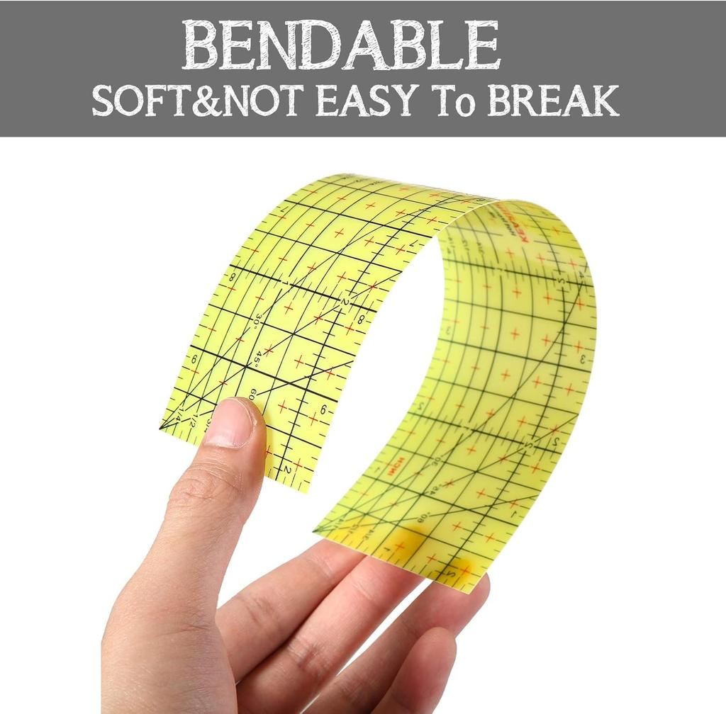 Rigla Fierbinte de Călcat Riglă de Măsurat pentru Călcat la Cald pentru Cusut Accesorii pentru Tivitor Instrument de Presat Accesorii Rezistente la Căldură Instrument DIY pentru Quilting