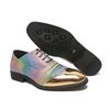 Men Derbys Gold Color Wedding Dress Dance Shoes Leather Shoes Business Formal Shoes Tuxedo Prom Blazers Shoes Large Size