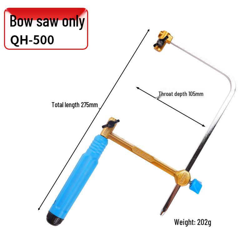 Compact Mini Jigsaw Fret Woodworking Hand Saw with Steel Wire Curve and U-Shaped Blade