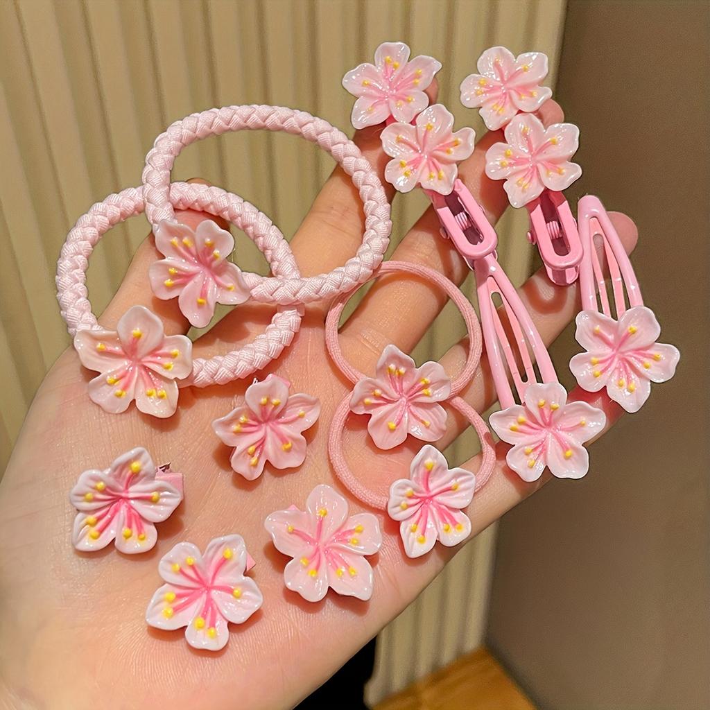 Damen Rosa Kirschblüten Haarspange mit Welliger Kante, Haarkranz, Haarband, Haarnadel die das Haar nicht beschädigt