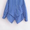 2024 Winter Women's European & American Batwing Sleeve Striped Shirt