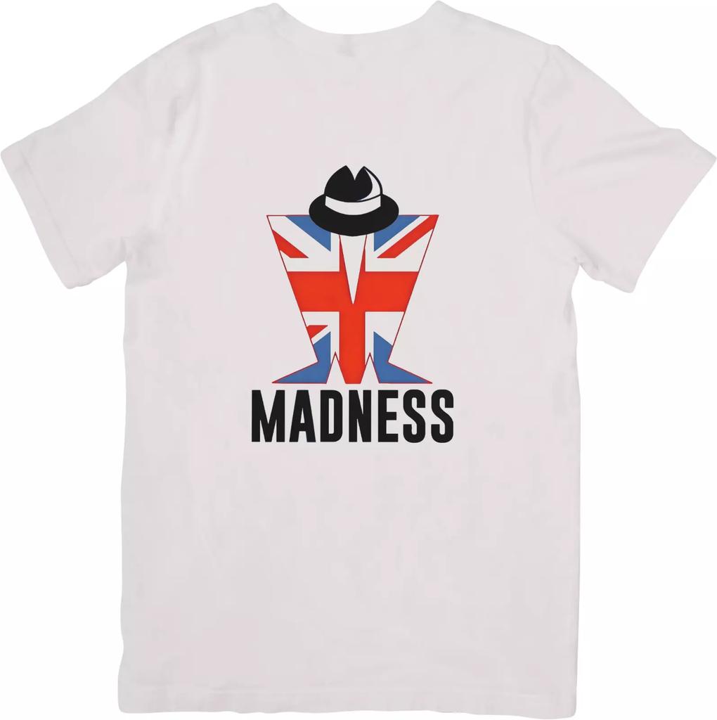 Madness Music Unisex Fit Suitable for Men & Women Quality Cotton T-Shirt White.